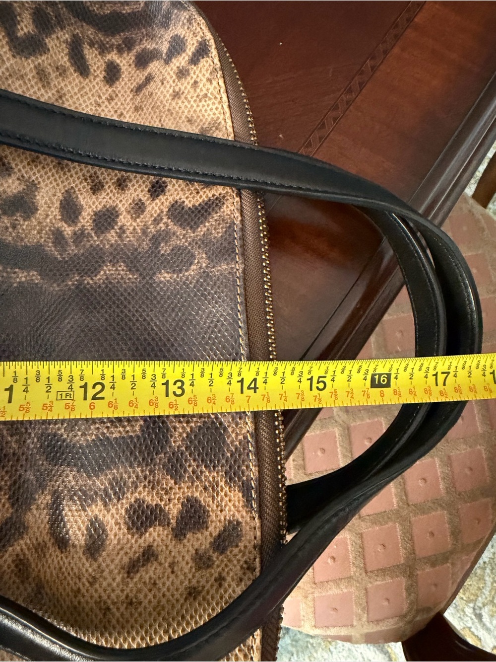 NWT Henri Bendel Debutant Snake Pattern Satchel Brown Multi Gold Hardware - Picture 6 of 11